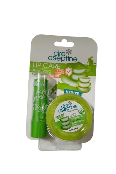 CİRE AASEPTİNE Dudak bakım kremi LİP CARE +KREM 30ML ALOE VERA ürün görseli 1