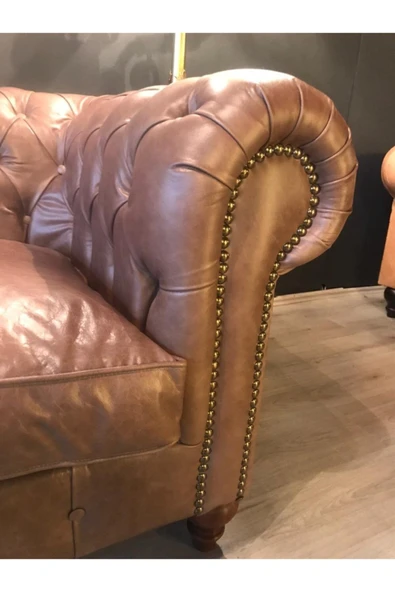 3A Mobilya Deri Cute Chesterfield - Resim 3