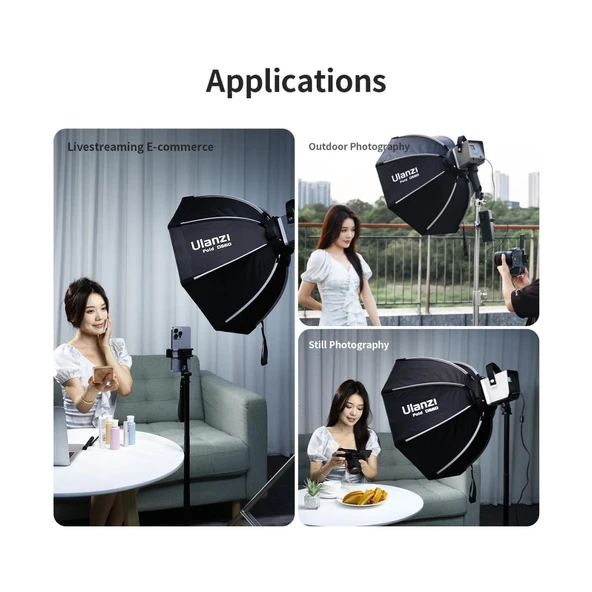 Ulanzi 60cm Mini Bowens Quick Release Octagon Softbox - Resim 5