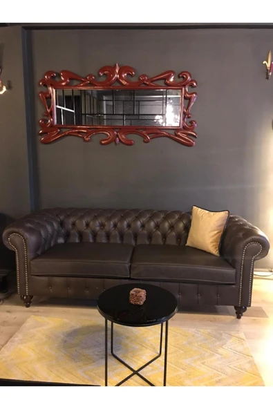 3A Mobilya Hakiki Deri Chesterfield - Resim 2