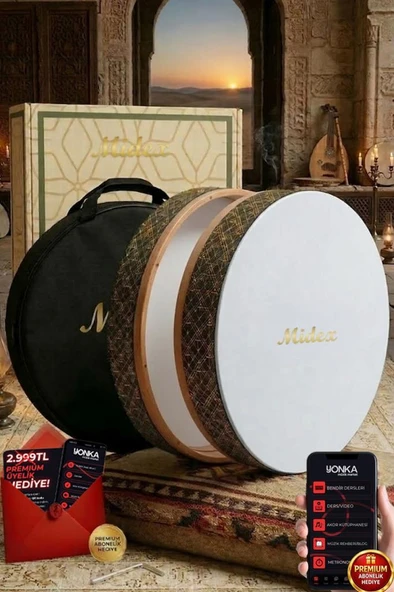 Midex BR-710 Kaliteli Bendir Def Akort Ayarlı EL Tutma Oyuklu Çantalı ürün görseli 1