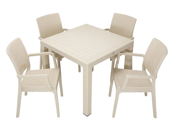 Norino Mandella Elit Rattan 90x90 Elit Koltuk Masa Takımı ÇÖLBEJİ ürün görseli 1