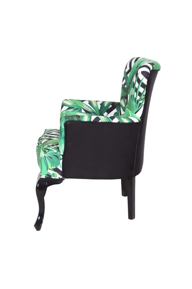 3A Mobilya Green Kapitone Midi Berjer 90X70X60 CM - Resim 3