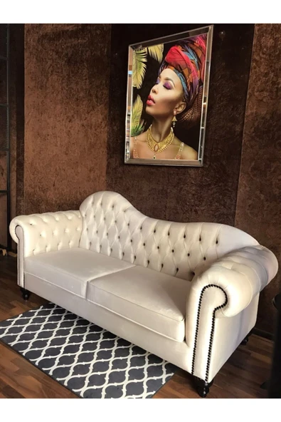 3A Mobilya Gralish Kuğu Chesterfield - Resim 4