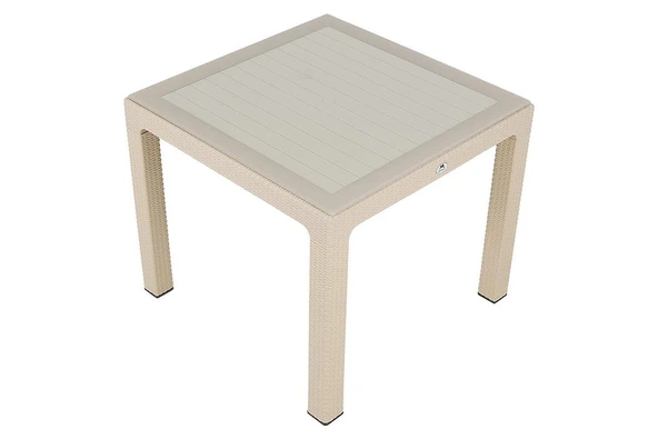 Norino Mandella 90x90 Elit Rattan Masa (Camlı) ÇÖLBEJİ ürün görseli 1