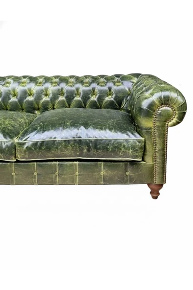 3A Mobilya Pullap Londra Chesterfield 230X90X80 CM - Resim 2