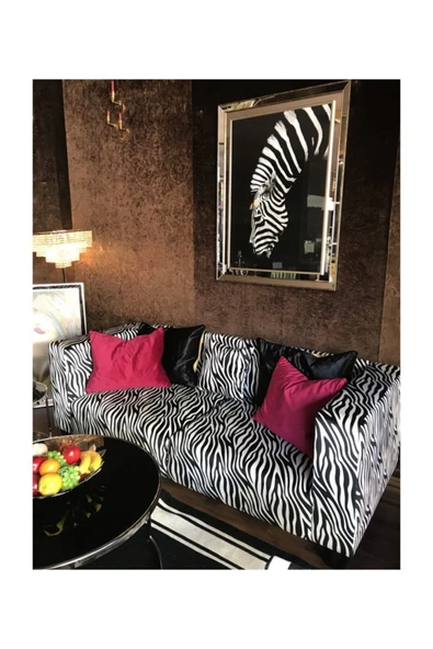 3A Mobilya Black Zebra Kanepe - Resim 3