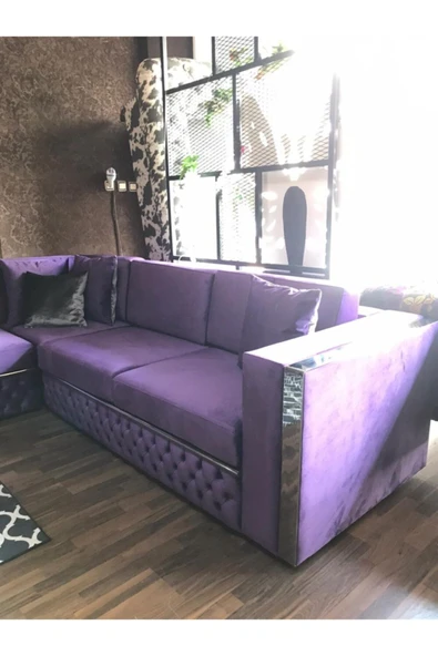 3A Mobilya Shine Silver L Kanepe - Resim 3