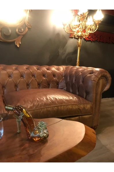 3A Mobilya Deri Cute Chesterfield - Resim 4