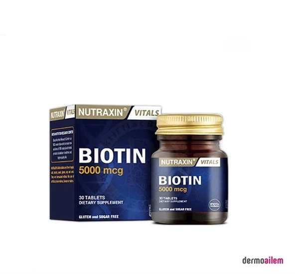 Nutraxin Biotin 5000 mcg 30 Tablet ürün görseli 1