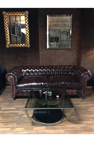 3A Mobilya New Bordo Pullap Chesterfield - Resim 4