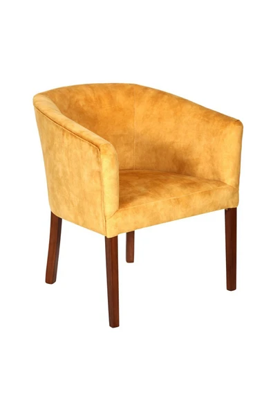 3A Mobilya Hardal Oval Berjer 70x69x68 CM ürün görseli 1
