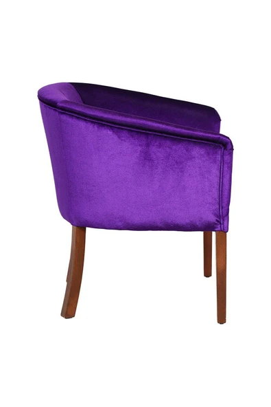 3A Mobilya Mor Oval Berjer 70x69x68 cm - Resim 2
