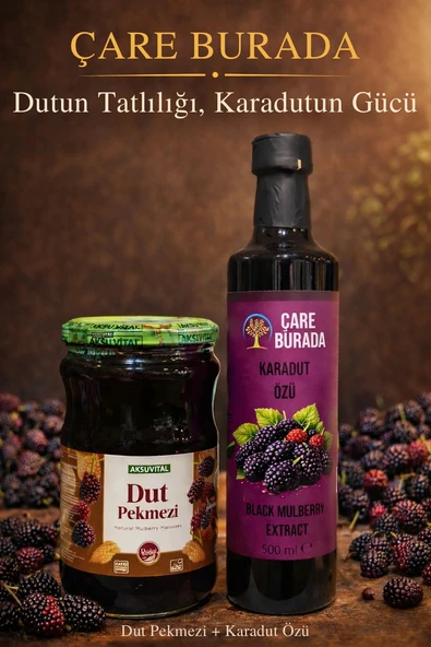 ÇareBurada Vital Dut Pekmezi 800 g + ÇareBurada Karadut Özü 500 ml ürün görseli 1