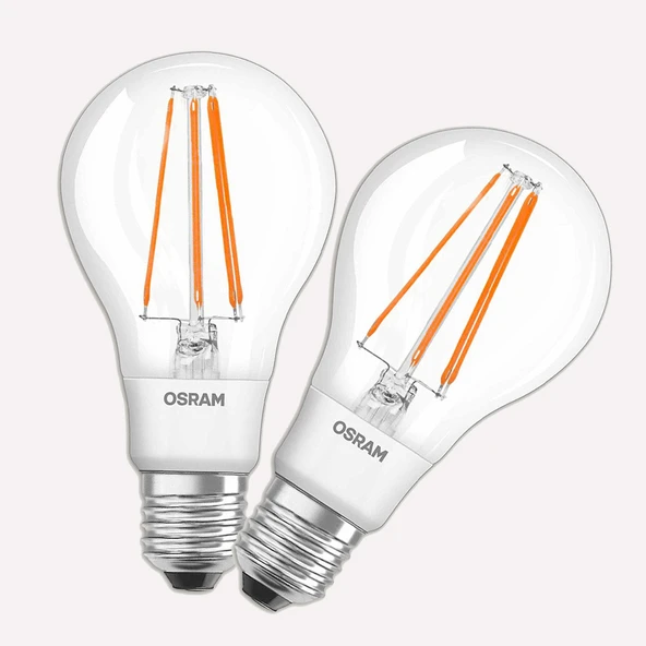 Osram 60 W Sarı Klasik E27 Duy 2'li Led Ampul - Resim 2