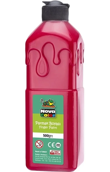 Kırmızı Parmak Boyası Nova Color 500 ml - Kolay Silinebilir ürün görseli 1