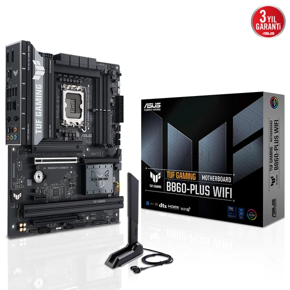 ASUS TUF GAMING B860-PLUS WIFI DDR5 8666MT/S 1XHDMI 1XDP 3XM.2 TYPE-C ATX 1851P (INTEL ULTRA PROCESSORS SERIES 2) ürün görseli 1