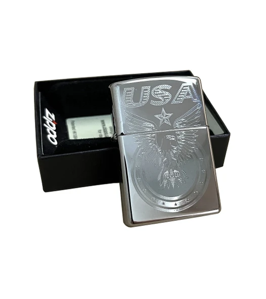 Zippo USA Bald Eagle Dizayn Çakmak - Resim 2