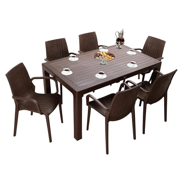 Norino Mandella Elit Rattan 90x150 Nirvana Koltuk Masa Takımı ürün görseli 1