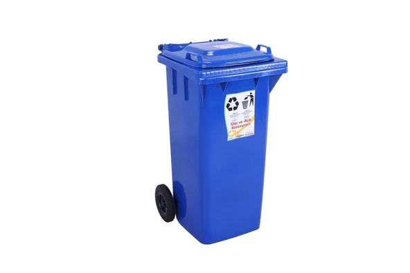 Norino Sağlam Plastik Çöp ve Atık Konteyneri 120 Lt Tekerlekli Orjinal Mavi ürün görseli 1