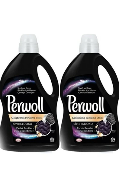 PERWOLL Yenilenme & Onarım Siyah Doku 50 Yıkama 3 Lt 2 Adet ürün görseli 1