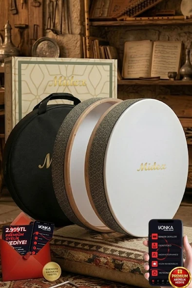 Midex BR-810 Kaliteli Bendir Def Akort Ayarlı EL Tutma Oyuklu Çantalı ürün görseli 1