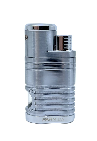 Parmida Premium 4 Torch Jet Alevli Puro Çakmağı – Gümüş Gri ürün görseli 1
