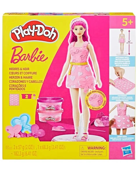Play Doh Barbie Kalpler ve Saç Oyun Hamuru Seti G1357 ürün görseli 1
