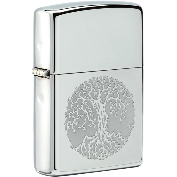 Zippo Tree Of Life High Polish Chrome Dizayn Çakmak ürün görseli 1