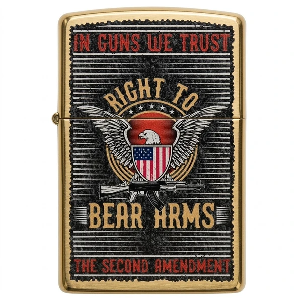 Zippo In Guns We Trust Dizayn Çakmak ürün görseli 1
