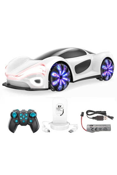 VARDEM OYUNCAK Vardem Uzaktan Kumandalı 2.4G Şarjlı Işıklı Müzikli Şarj İstasyonlu Elektrikli Spor Araba ürün görseli 1