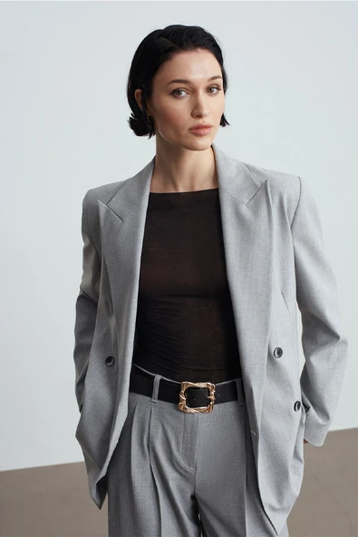 60783 DİLVİN KRUVAZE BLAZER CEKET ürün görseli 1