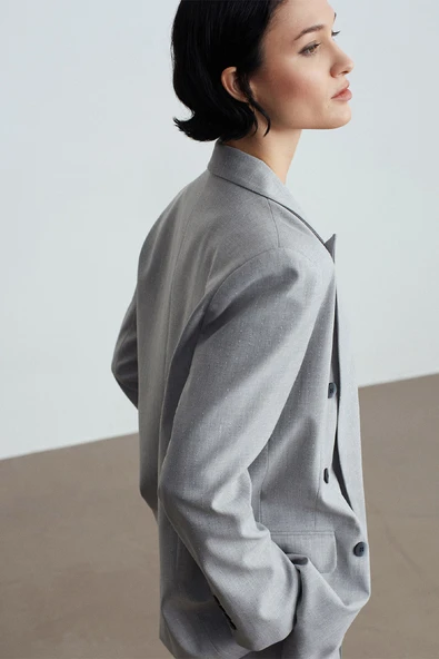 60783 DİLVİN KRUVAZE BLAZER CEKET - Resim 5