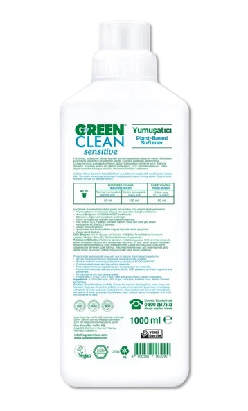 Sensitive Parfümsüz Bitkisel Yumuşatıcı 1000 ml - Resim 2