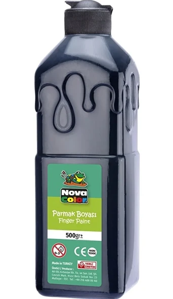 Siyah Parmak Boyası Nova Color 500 ml - Kolay Silinebilir ürün görseli 1