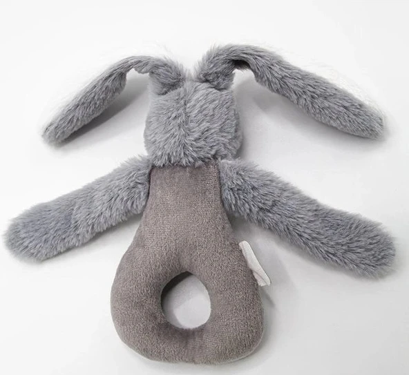 Tutmalı Peluş Mini Tavşan 842 Gri - Resim 2