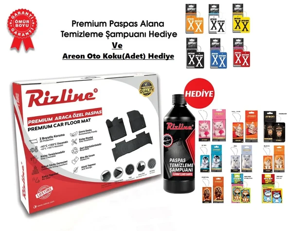 Premium Citröen Berlingo Panelvan 2019 Sonrası Havuzlu Paspas (Şampuan ve Areon Koku Hediye) ürün görseli 1