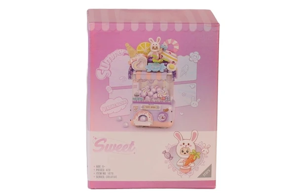 LZ1679 Sevimli Gashapon Makineleri MOR  BLOCK OYUNCAK 428 PRÇ ürün görseli 1