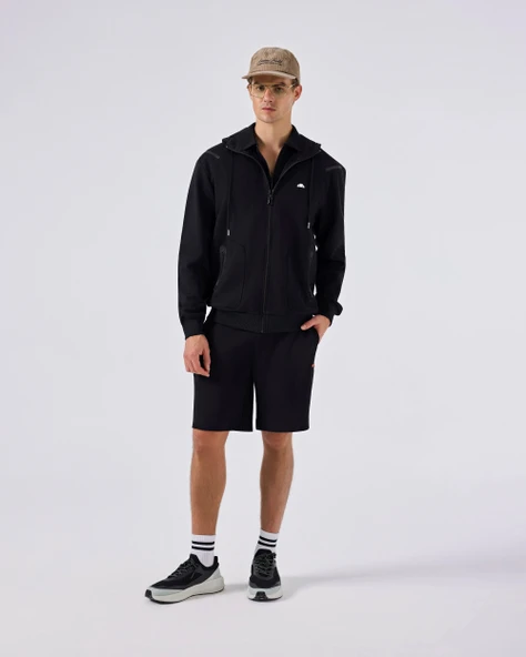 Ellesse Kapüşonlu Erkek Sweat Ceket 6SM1004-BK - Resim 2