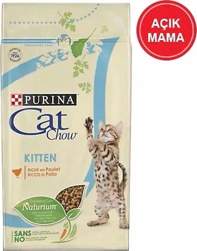 Cat Chow Kitten Tavuklu 1 kg Yavru Kedi Maması - Açık Paket ürün görseli 1
