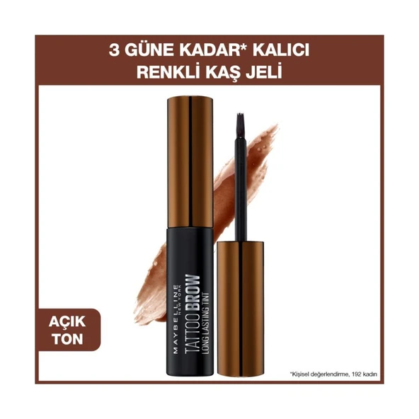 Maybelline New York Açık Ton Tattoo Brow Geçici Kaş Dövmesi - 3 Güne Kadar Kalıcı Kaş Jeli ürün görseli 1