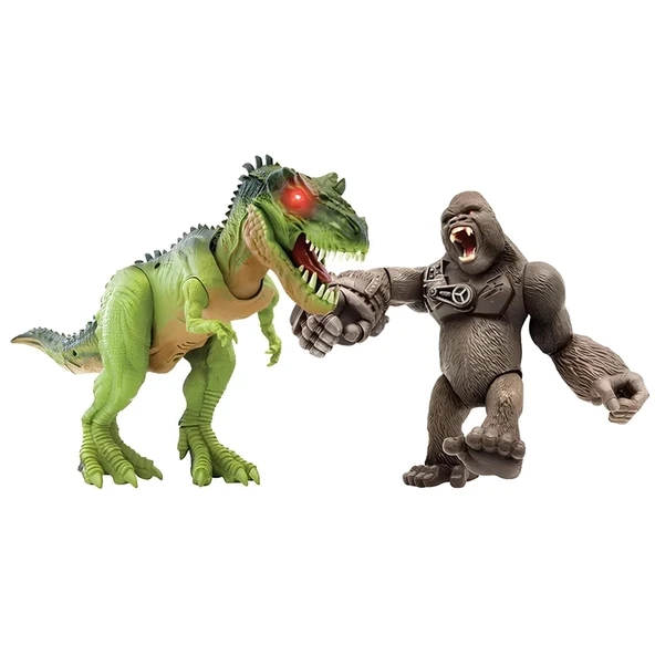 NessiWorld Clash Gorilla vs T-rex Sesli Işıklı Oyun Seti ürün görseli 1