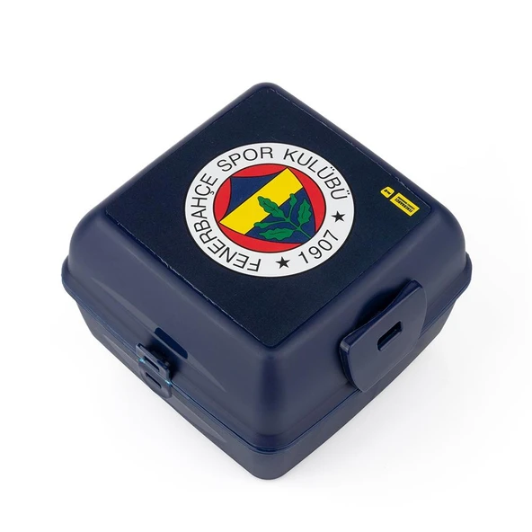 Fenerbahçe Arma Desenli Beslenme Kabı 4 Bölmeli Çatal Kaşıklı Beslenme Kutusu ürün görseli 1