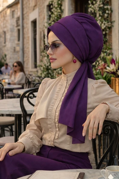 Mürdüm Atkılı Bone ürün görseli 1