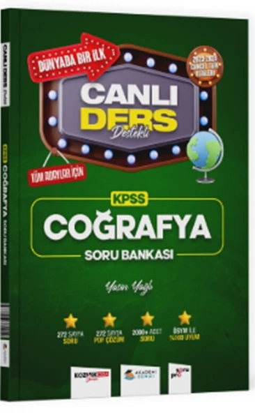 KPSS Coğrafya Canlı Ders Destekli Soru Bankası Akademi Denizi ürün görseli 1