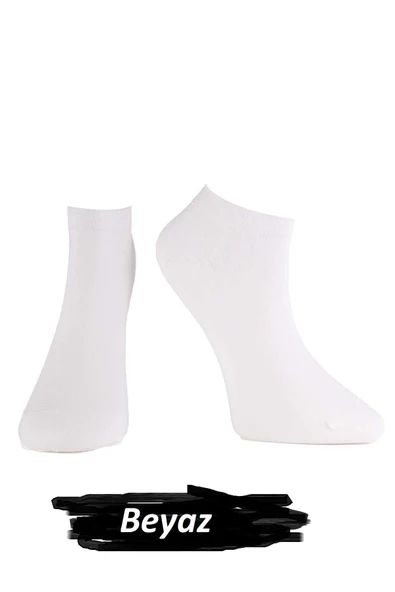 Jiber Erkek Modal Likaralı Patik Çorap 6100 - 12 Adet  Beyaz 40-44 ürün görseli 1
