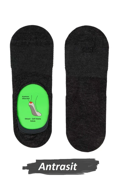 Jiber Erkek Bambu Likralı Babet Çorap 7000 - 6 Adet  Antrasit 40-44 ürün görseli 1