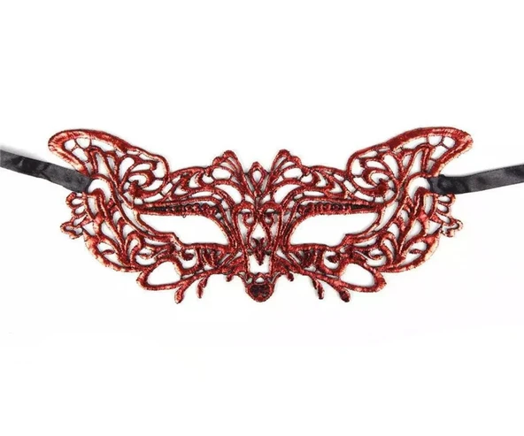 Kırmızı Dantel Masquerade Maskesi 9 No P149595S3316 ürün görseli 1