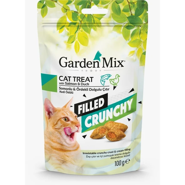 Gardenmix Somonlu Ve Ördekli İçi Dolgulu Kedi Ödül 100 Gr Skt: 01/2028 ürün görseli 1