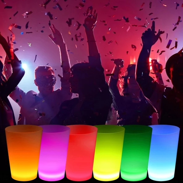 Neon Parti Glow Bardak 1.5 oz Karışık Renk 1 Adet Tekli P151519S2890 ürün görseli 1